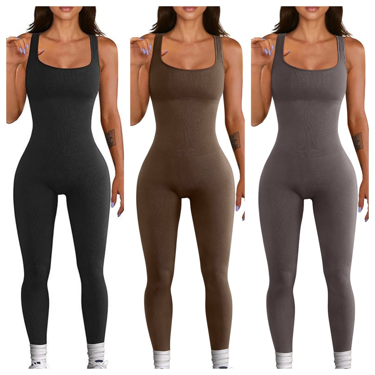 Débardeur et collants à bretelles pour femme