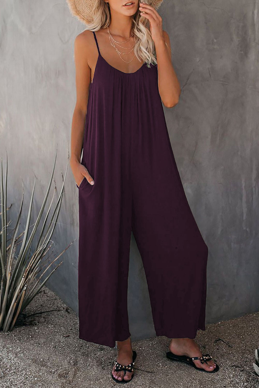 Combinaison ample sans manches pour femme