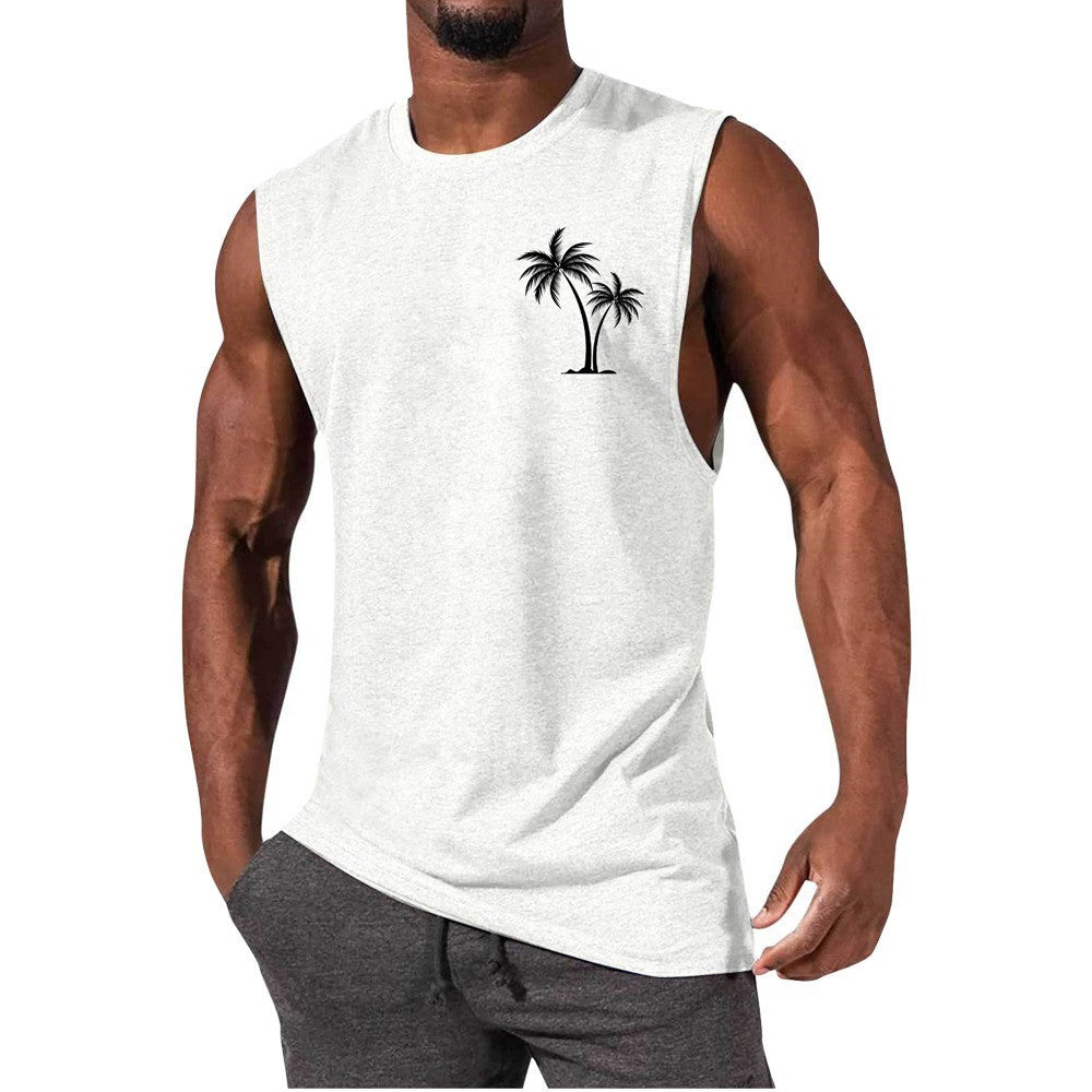 Débardeur brodé cocotier pour homme
