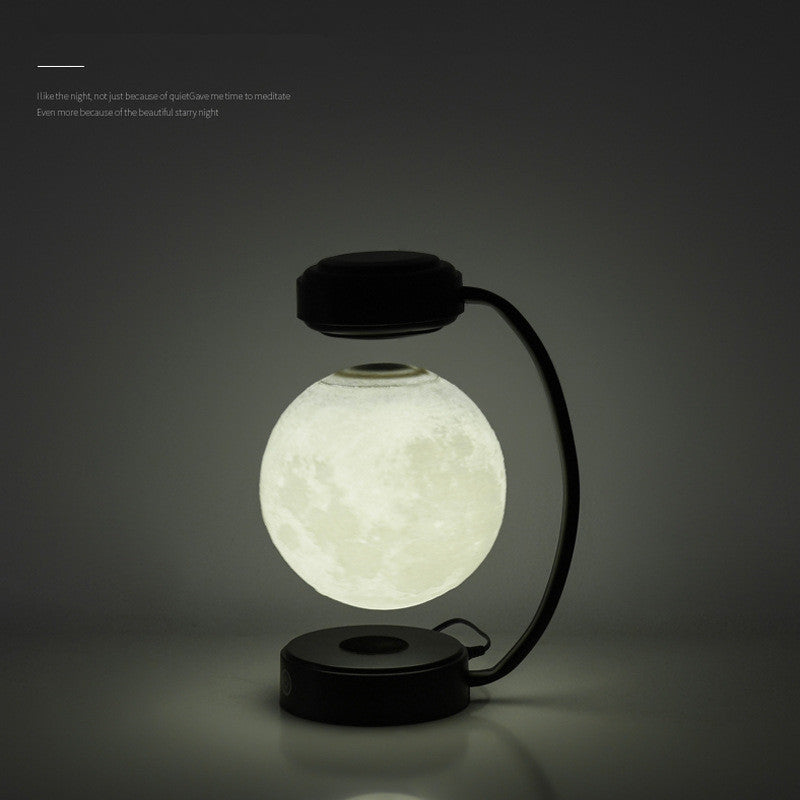 Lampe LED 3D en forme de lune en lévitation