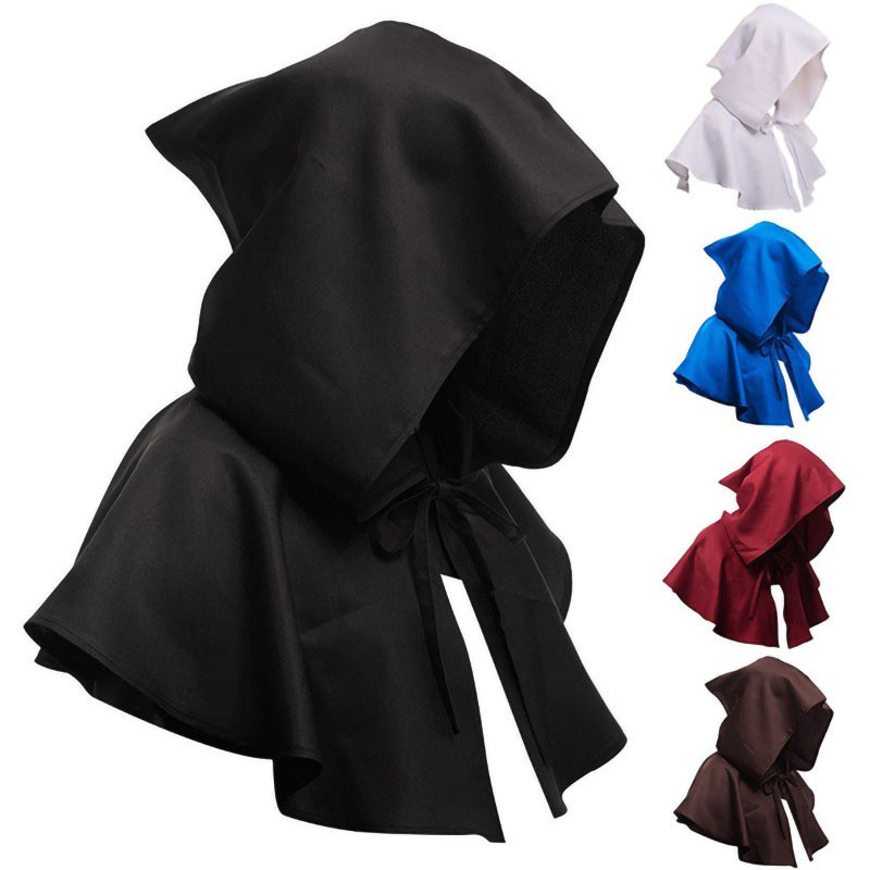 Capuche de sorcellerie médiévale unisexe