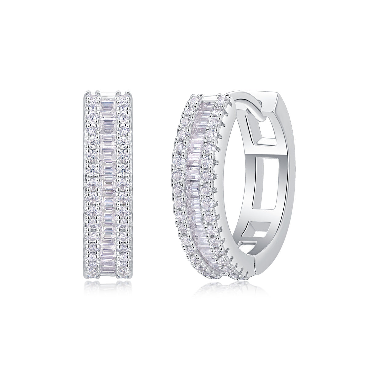 Woven Light Moissanite Stud Earrings