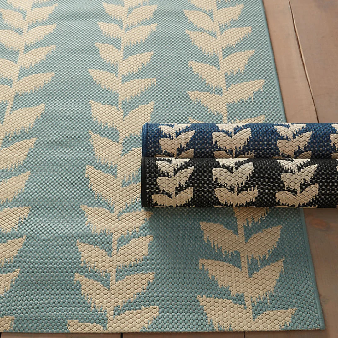 Leaf Design Outdoor Indoor Rug Mat