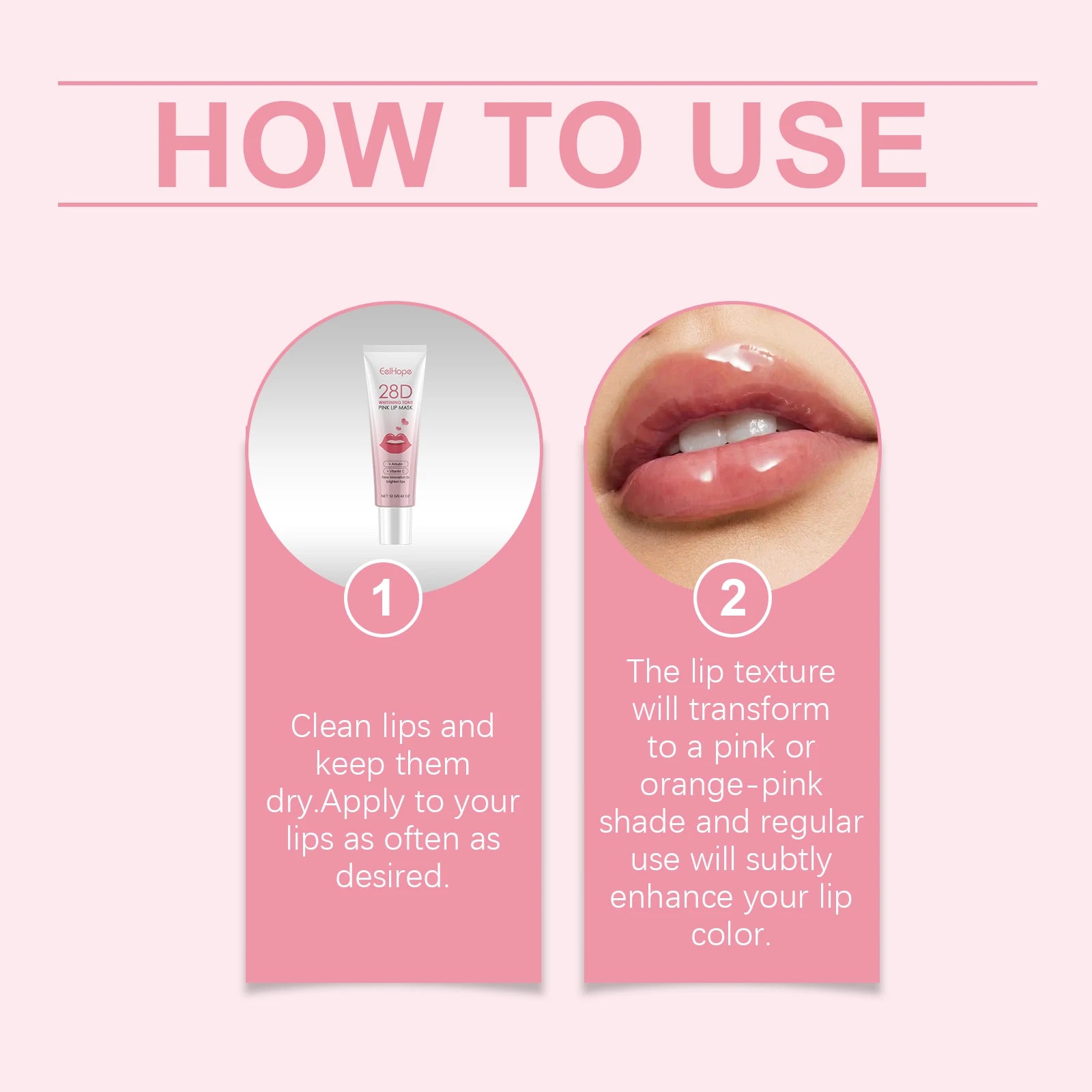 EELHOPE Pink Lip Balm & Mask Set