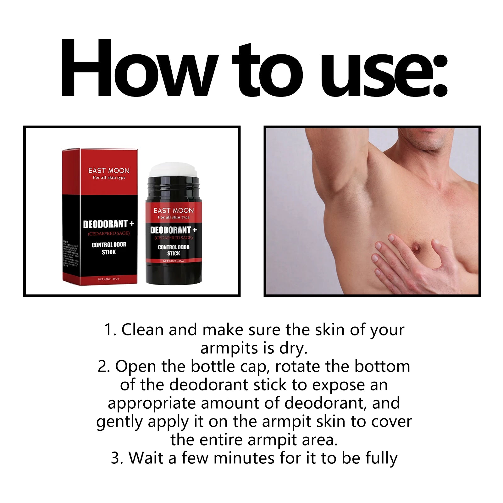 East Moon Natural Deodorant Stick