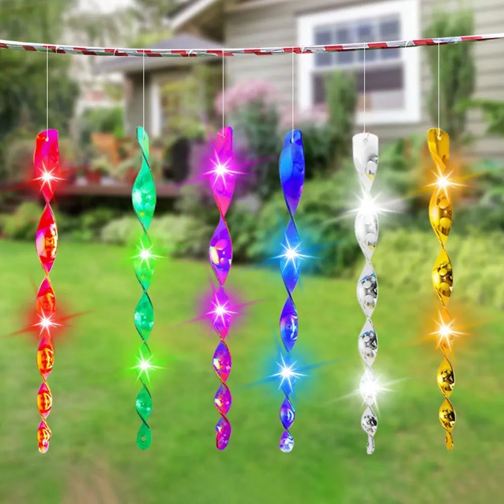 Reflective Spiral Bird Repeller Rods 12pcs