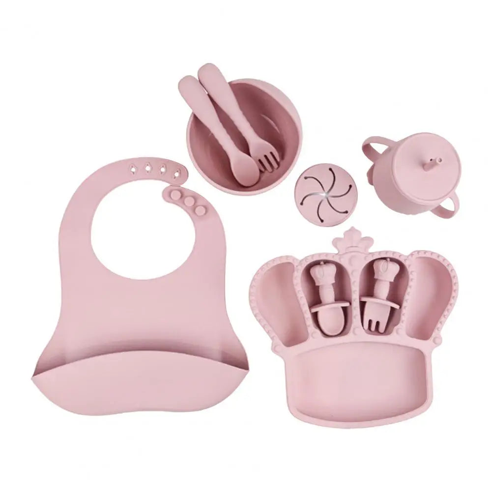 9Pcs Silicone Baby Feeding Tableware Set