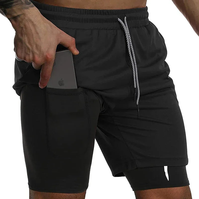 Cross Graphic 2-in-1 Men’s Workout Running Short