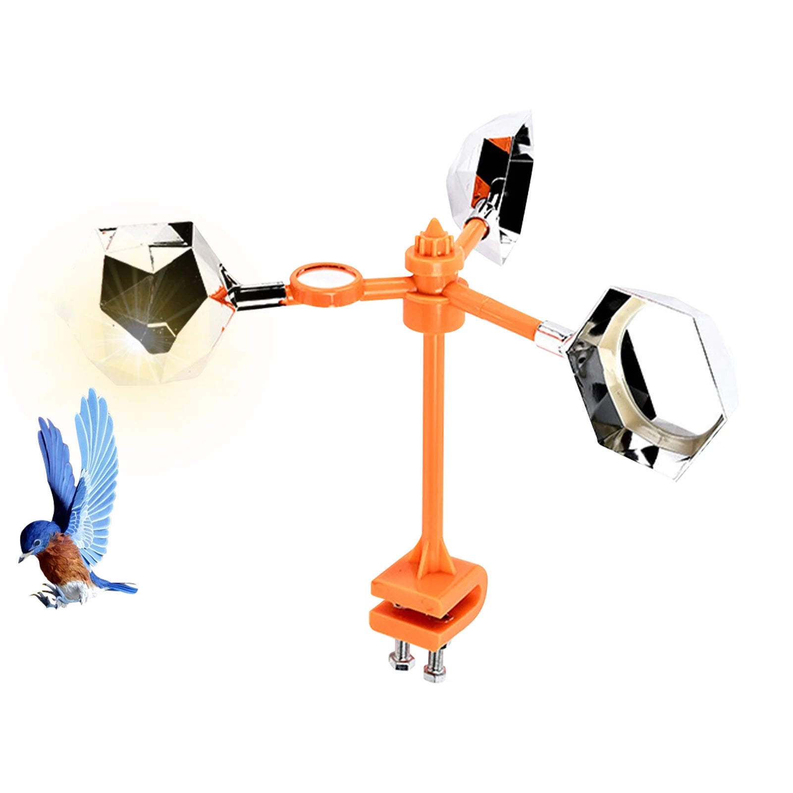 Reflective Solar Bird Repellent Windmill