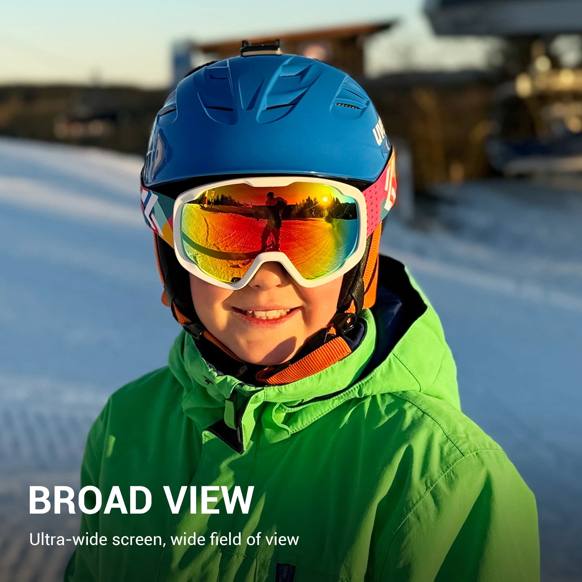 Kapvoe Kids Teen Ski Goggles UV400 Anti-Fog