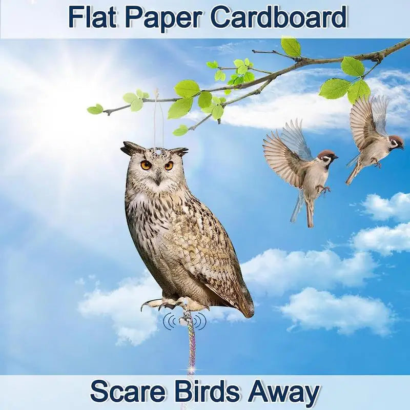 Acrylic Owl Bird Scarer Reflective Decor