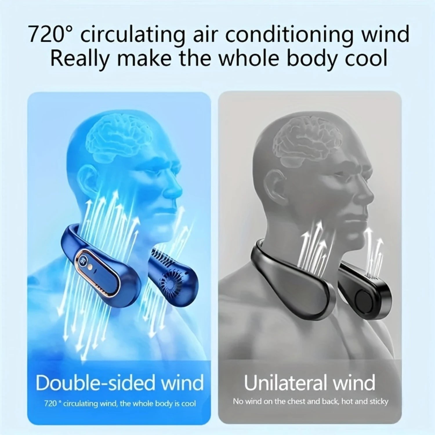 Mini Neck Fan – Bladeless & Cool
