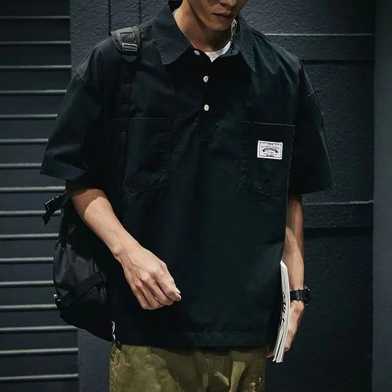 Korean American Casual Men's Pocket Shirt