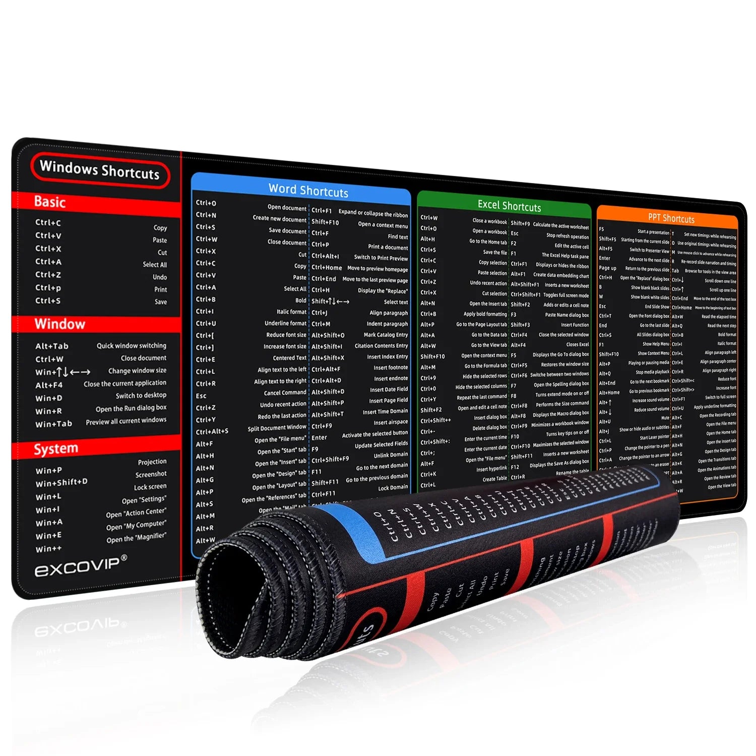 Large Gaming Mousepad with Shortcut Keys
