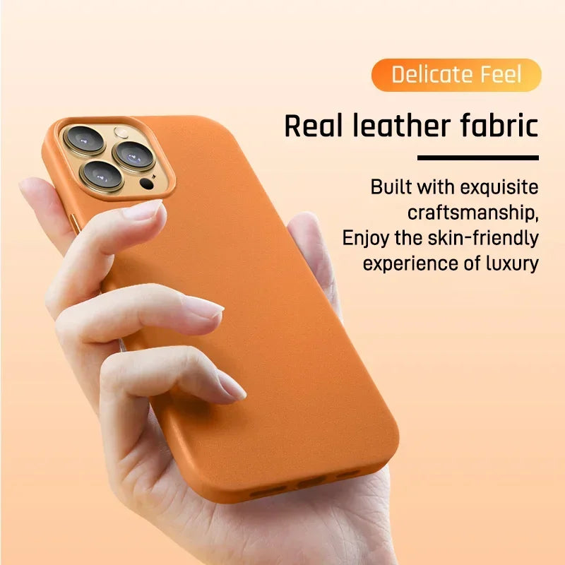 Leather MagSafe iPhone Case Cover