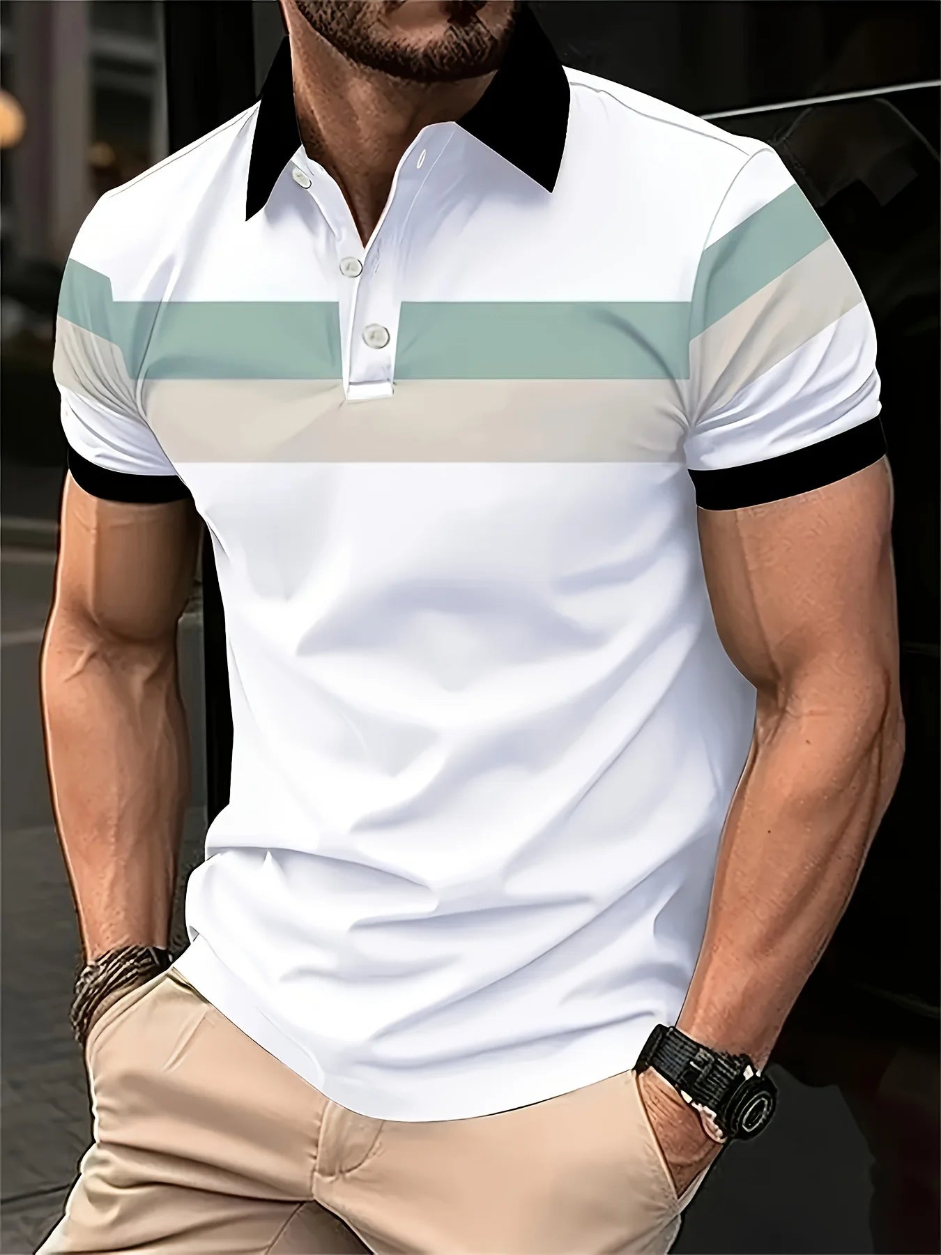 Men's Casual Short-Sleeved Polo Shirt