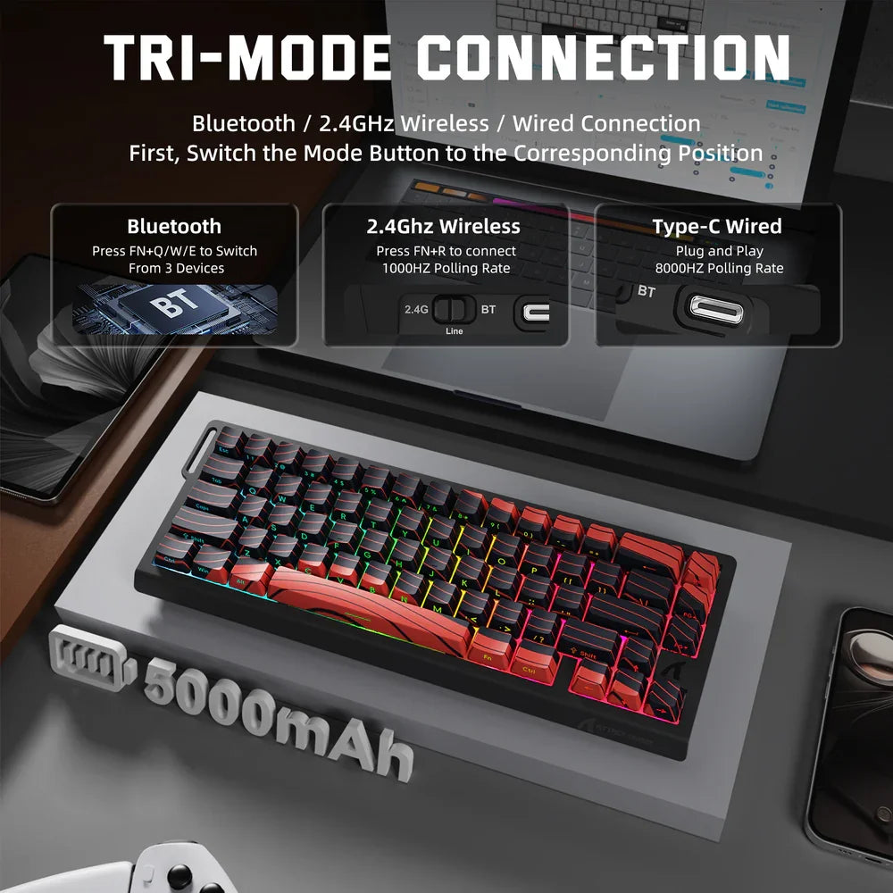 ATTACK SHARK X68 PRO Wireless RGB Keyboard