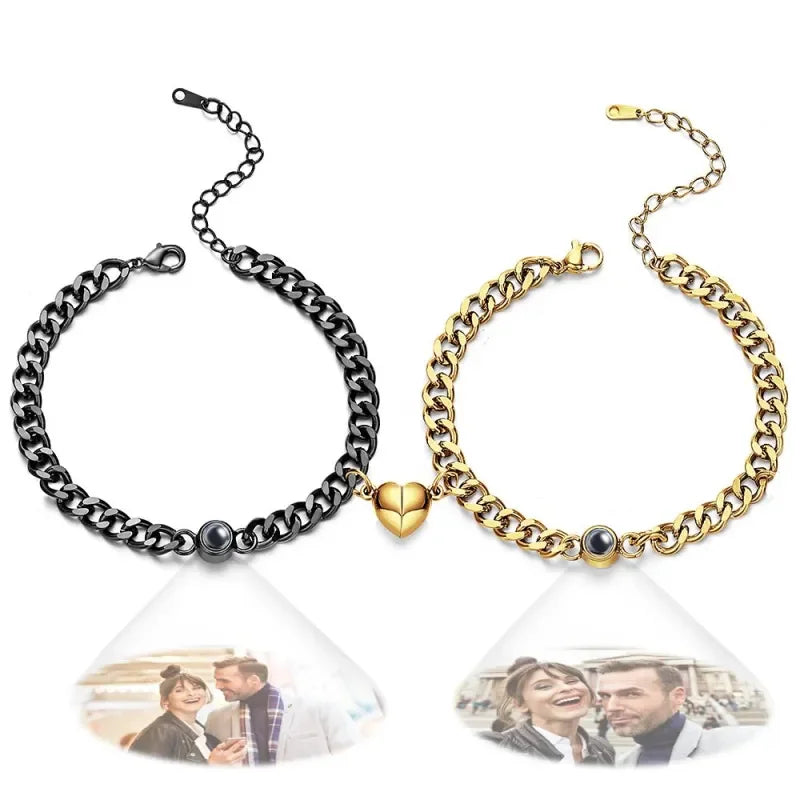 2PCS Custom Photo Projection Bracelet