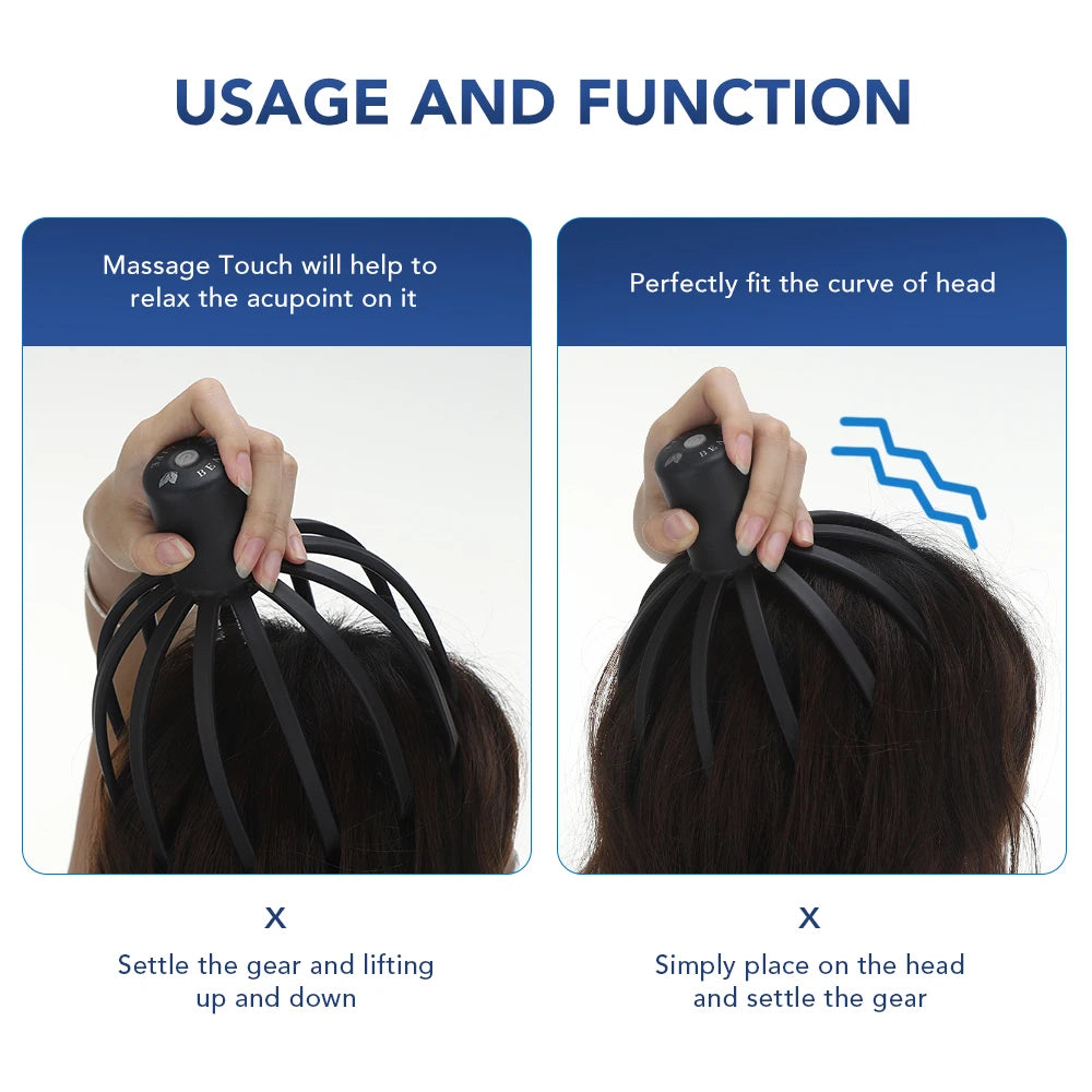 3D Electric Octopus Scalp Massager