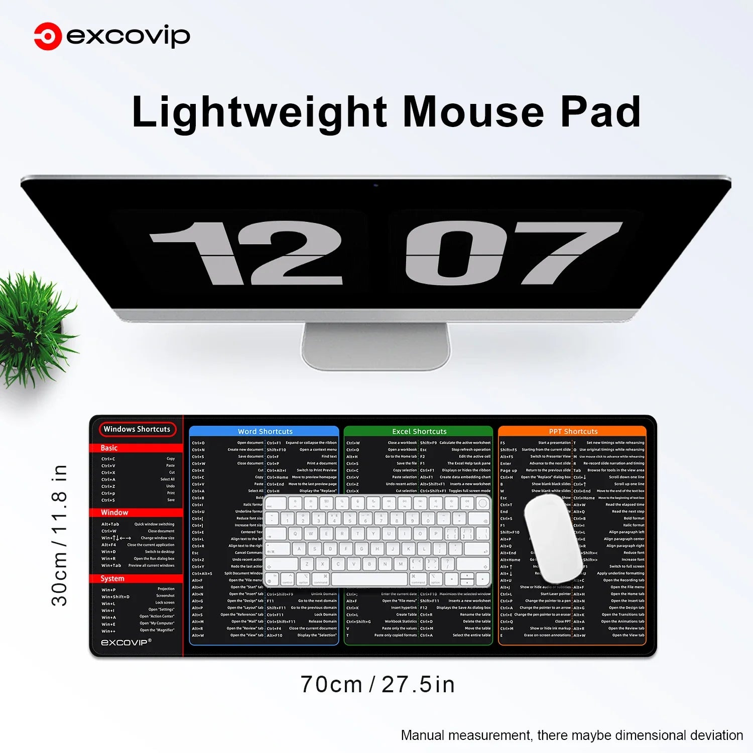Large Gaming Mousepad with Shortcut Keys