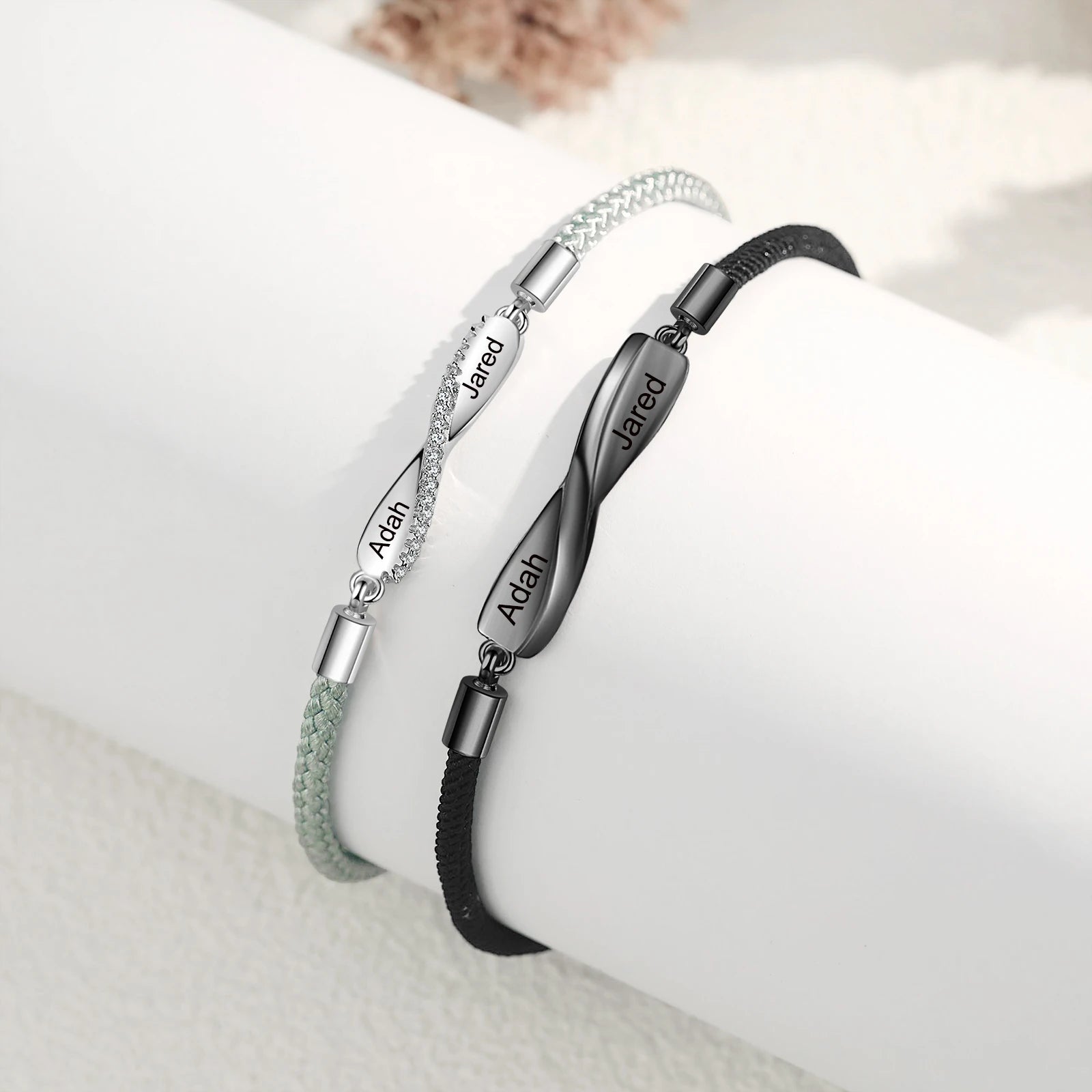 Custom Magnetic Heart Name Bracelets