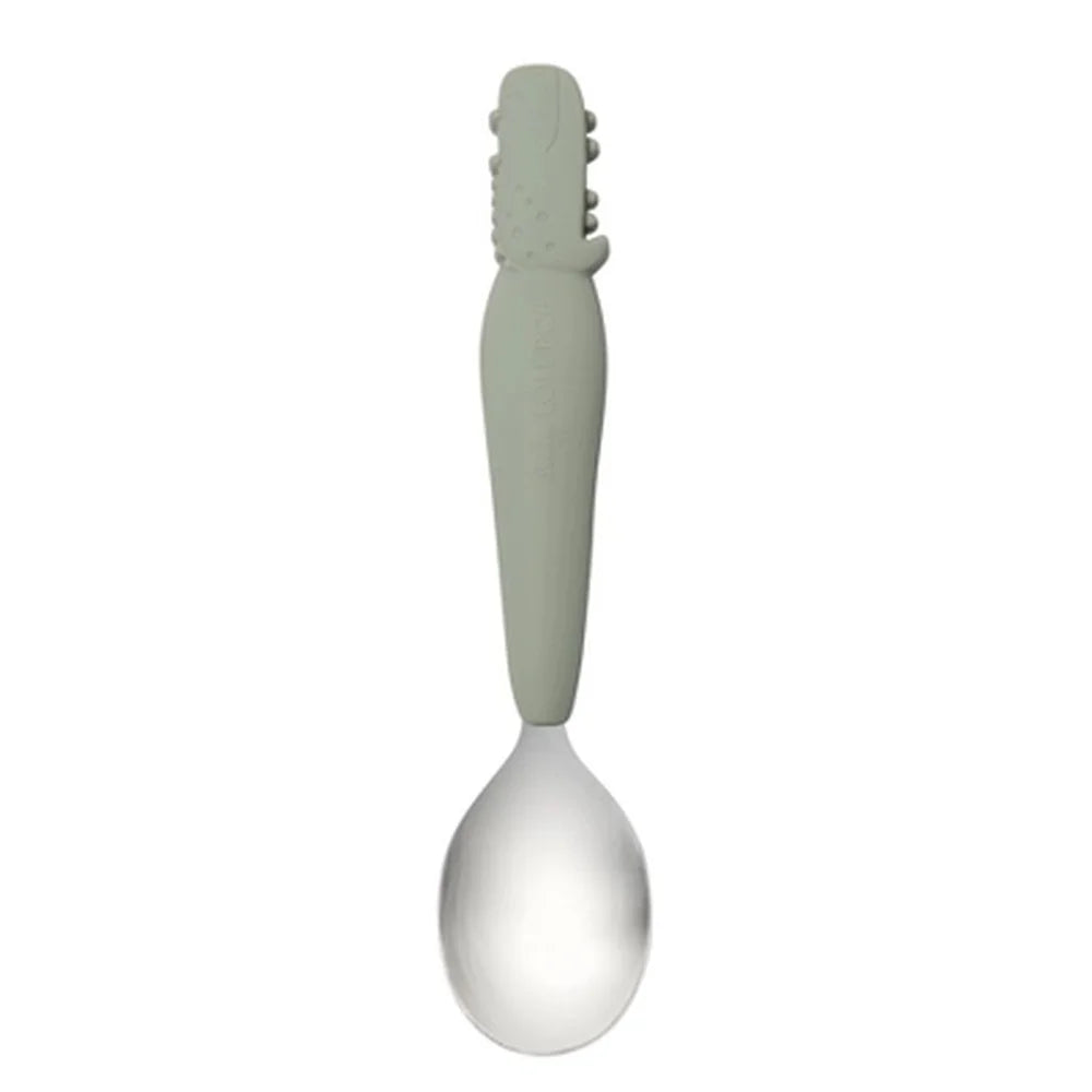 2pk Kids Spoon Fork Set with Silicone Handles
