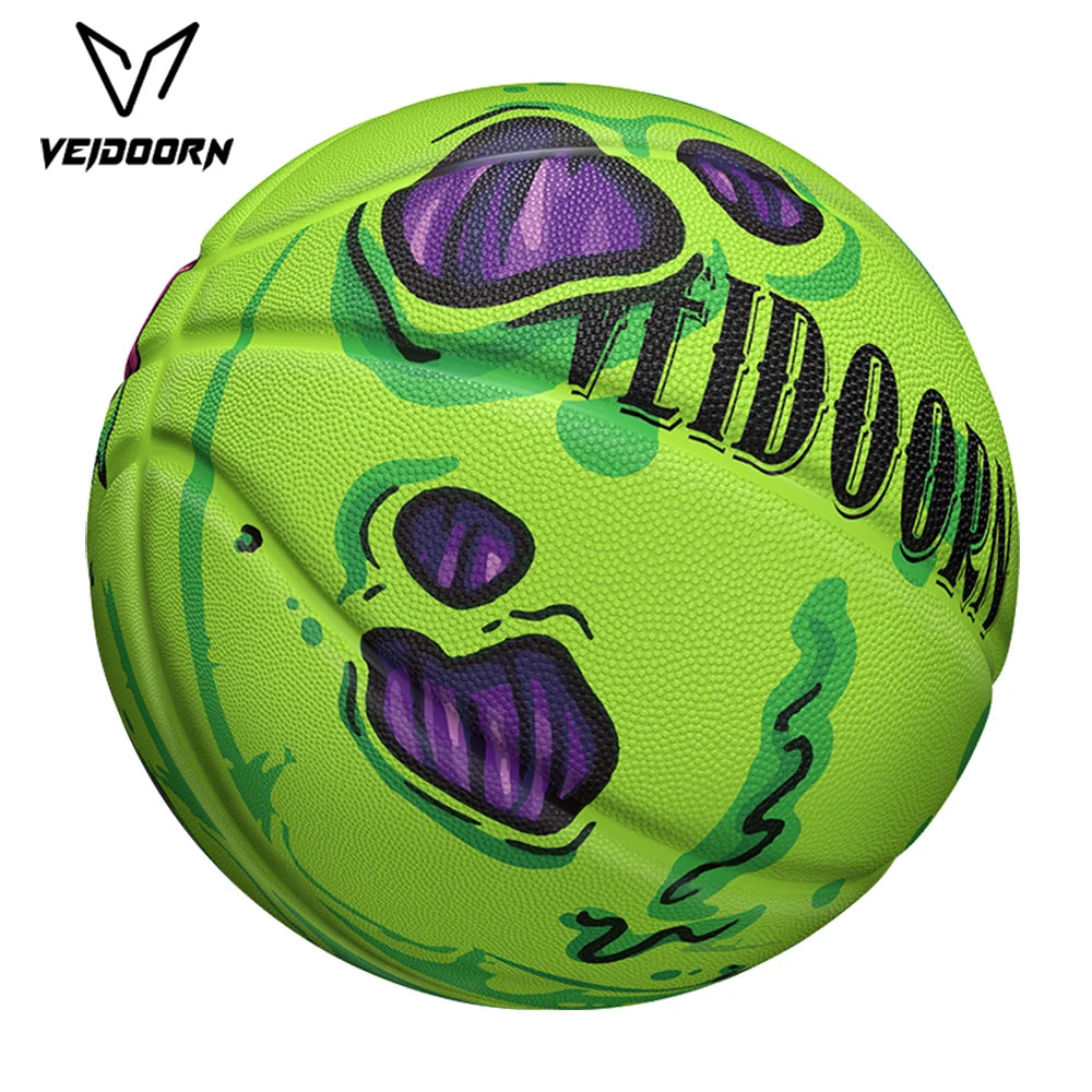 Veidoorn Green Rubber Basketball Ball