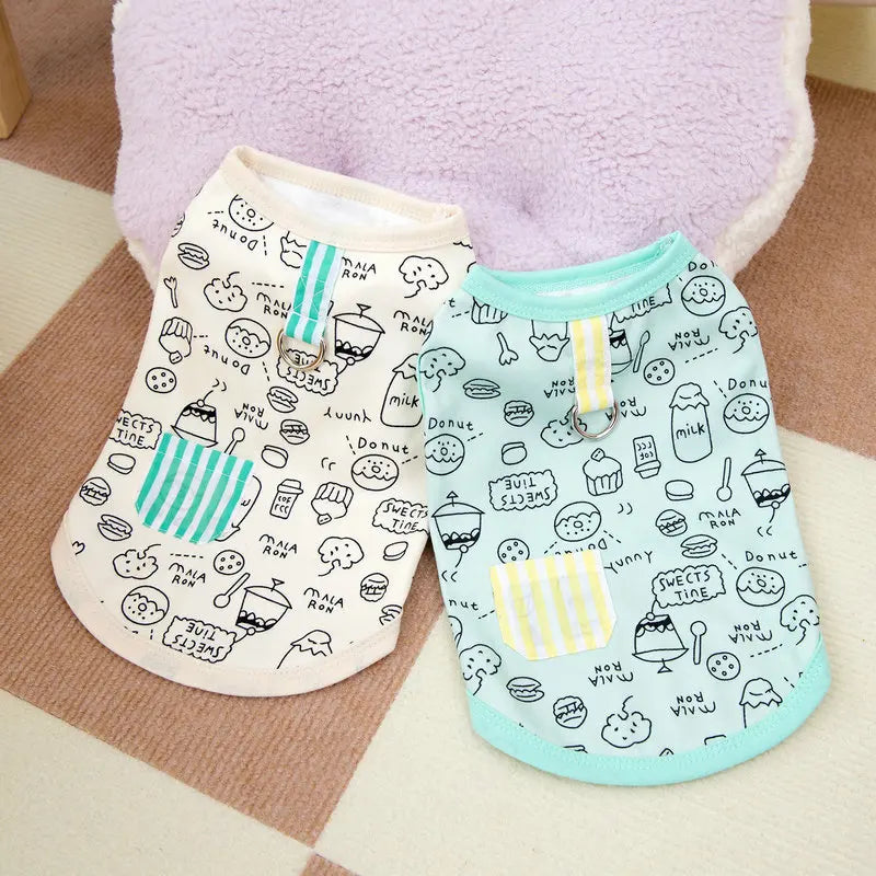 Cartoon Graffiti Summer Pet Vest