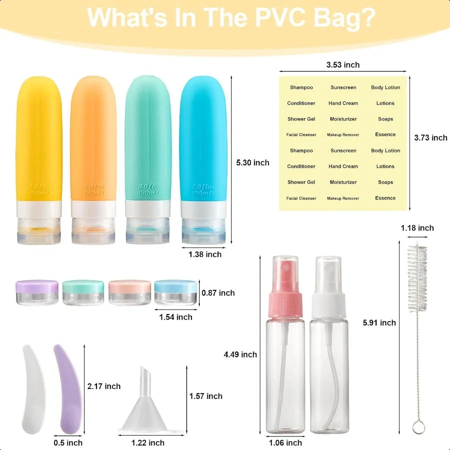 16-Pack TSA Travel Bottles Set