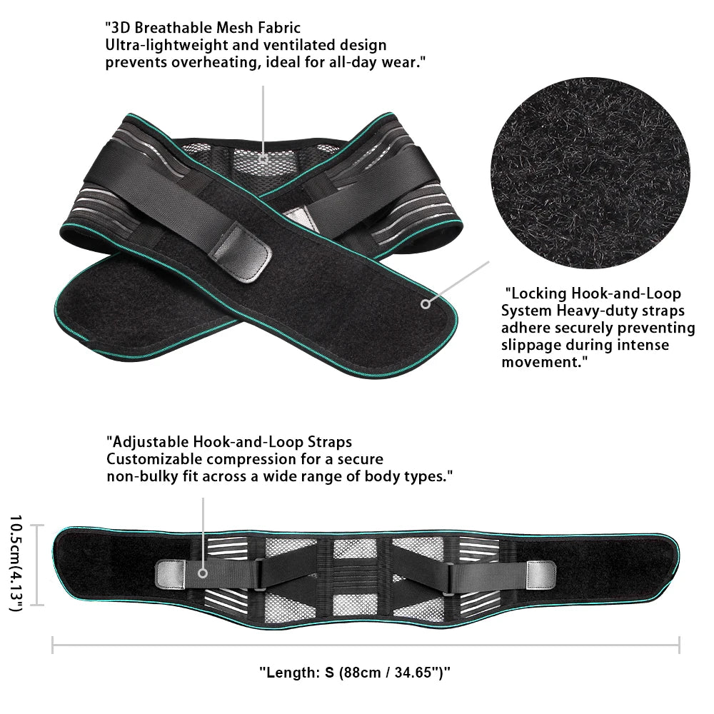 Adjustable Lumbar Support Back Brace