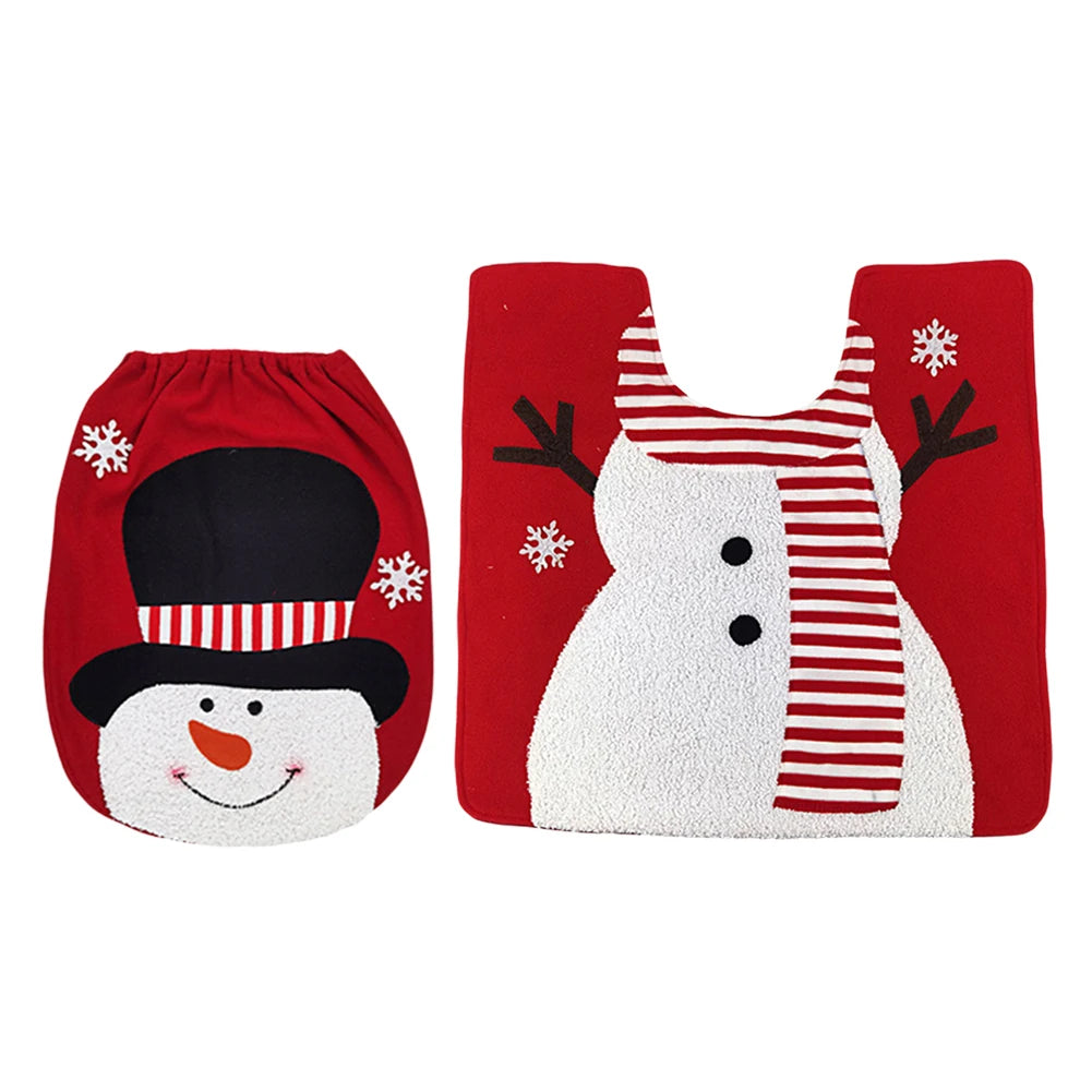 Christmas Deer Toilet Cover Set