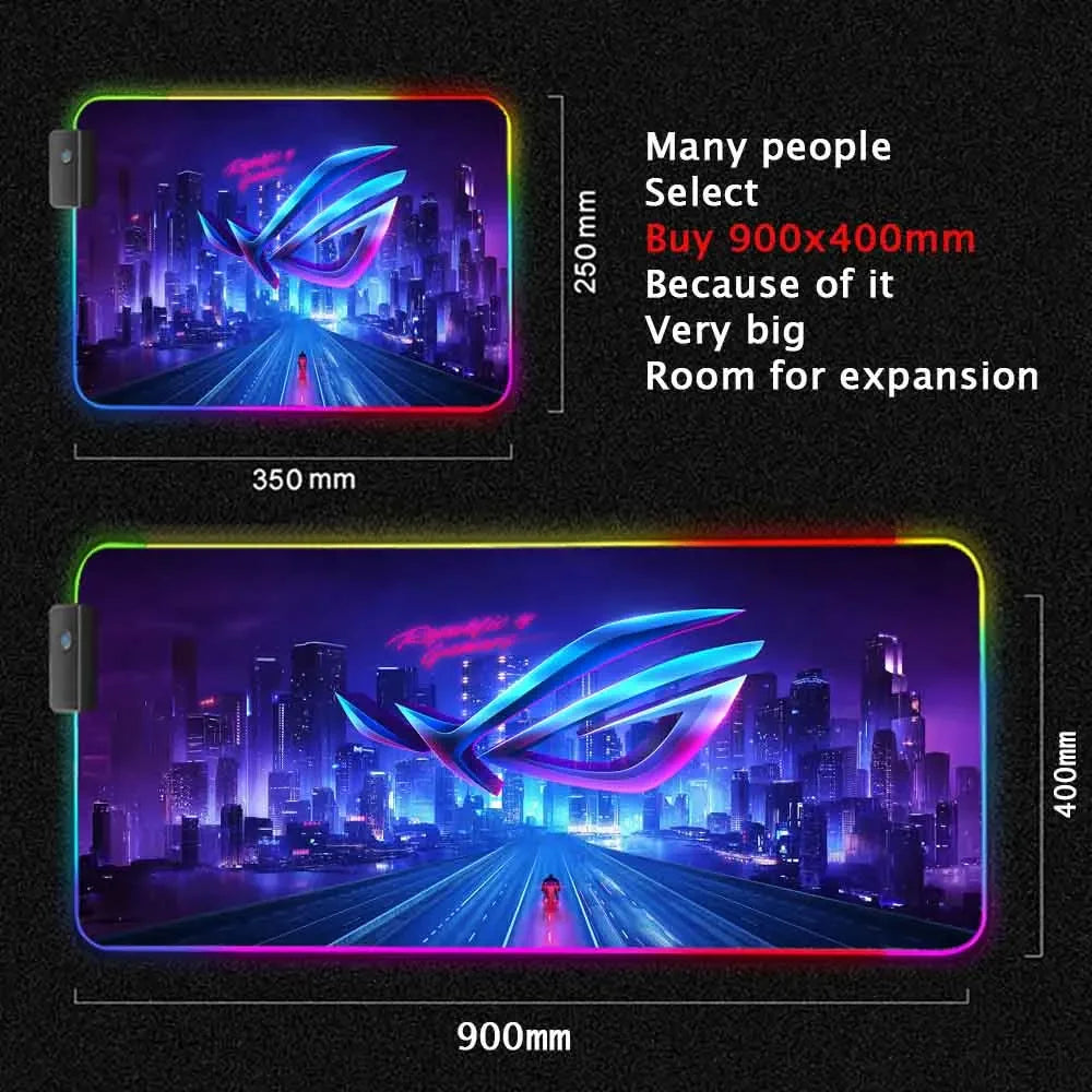 ftvae RGB ROG Gaming Mouse Pad LED Mat