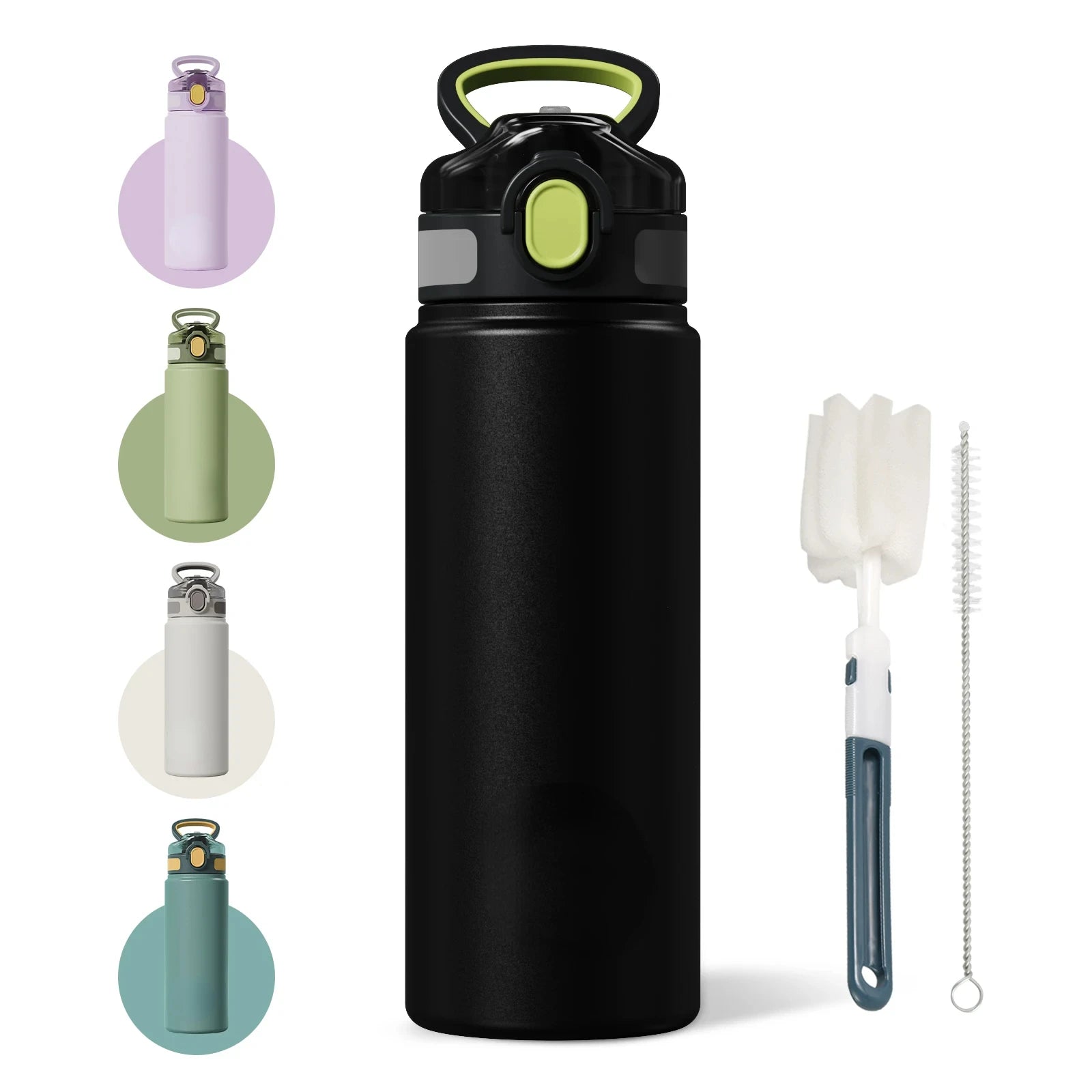 Thermos Bottle with Straw 600/720ml