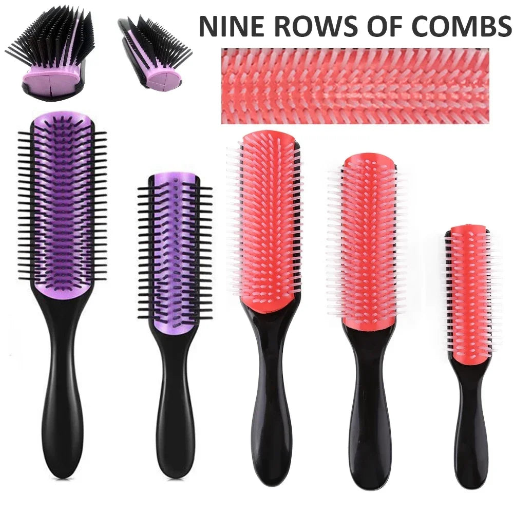 9-Row Detangling Hair Styling Brush