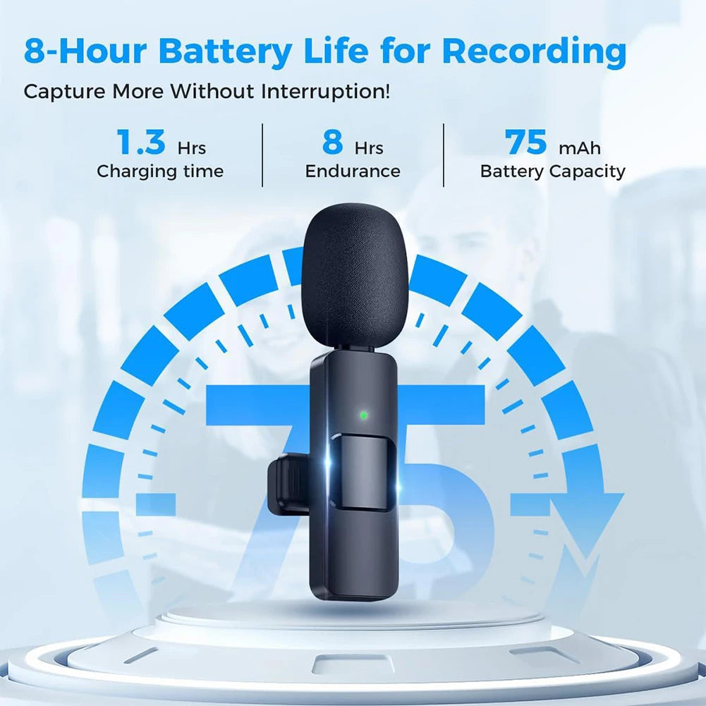 Wireless Lavalier Mic for iPhone & PC