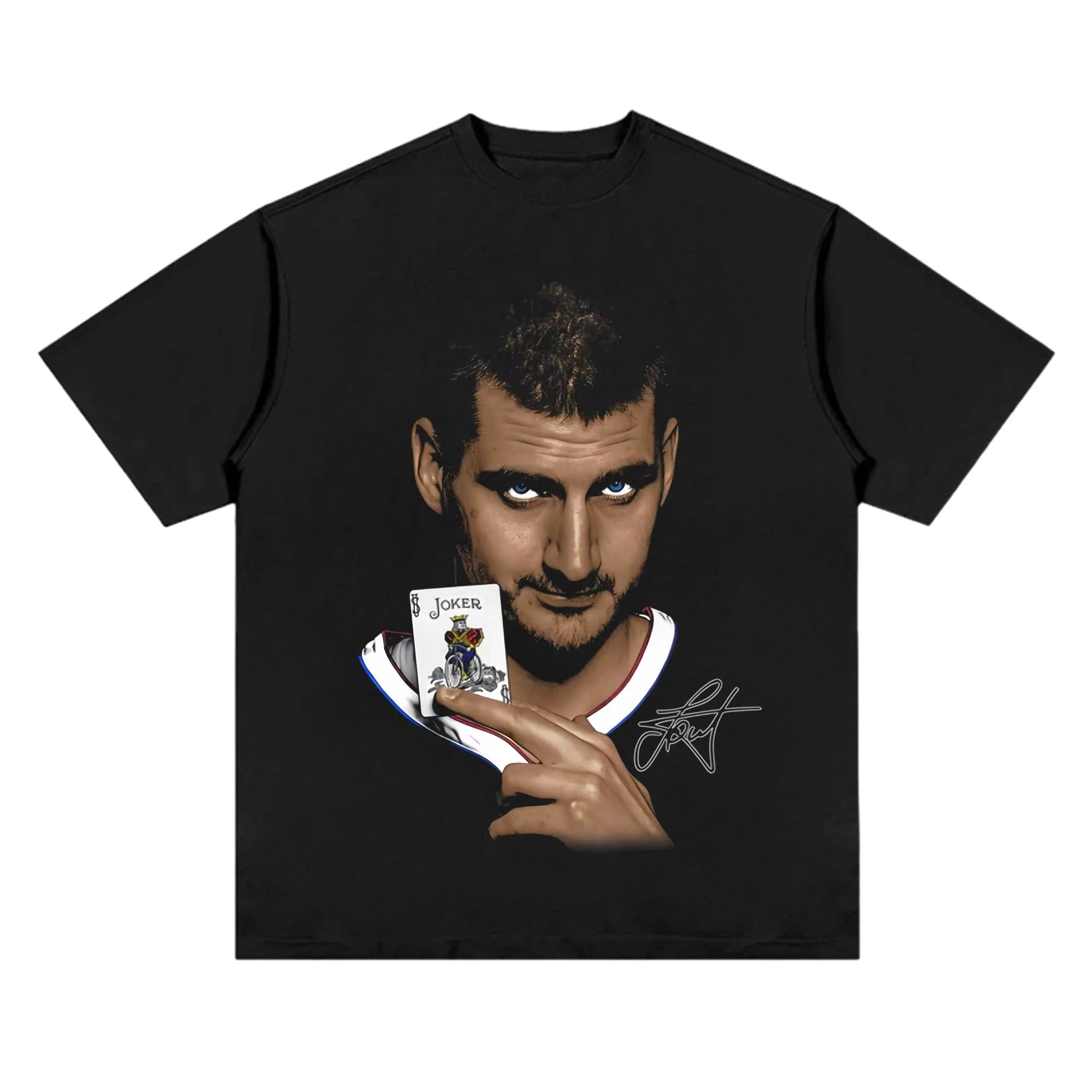Basketball Star Print Cotton T-Shirt