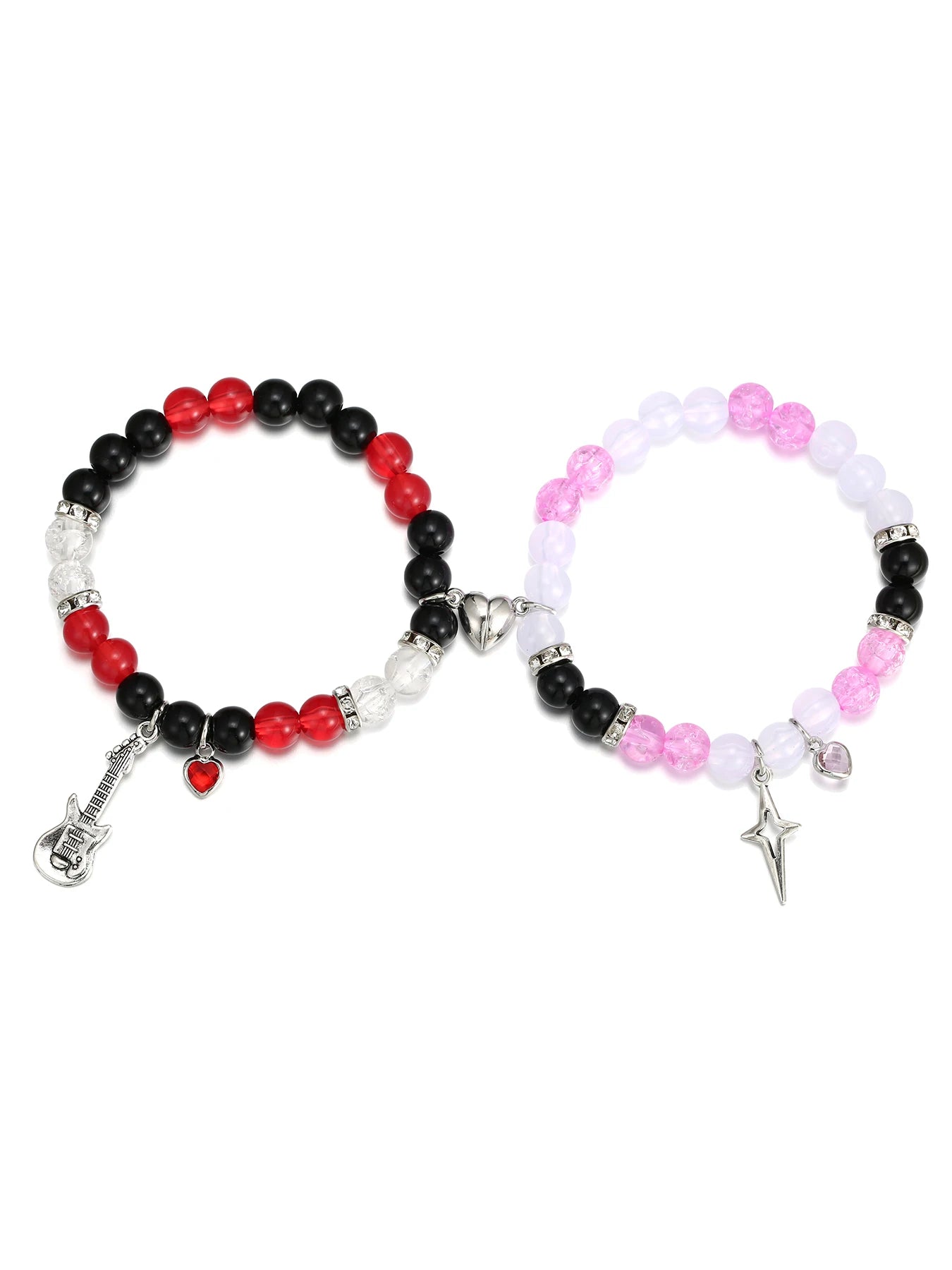 Magnetic Spider Couple Beaded Bracelets