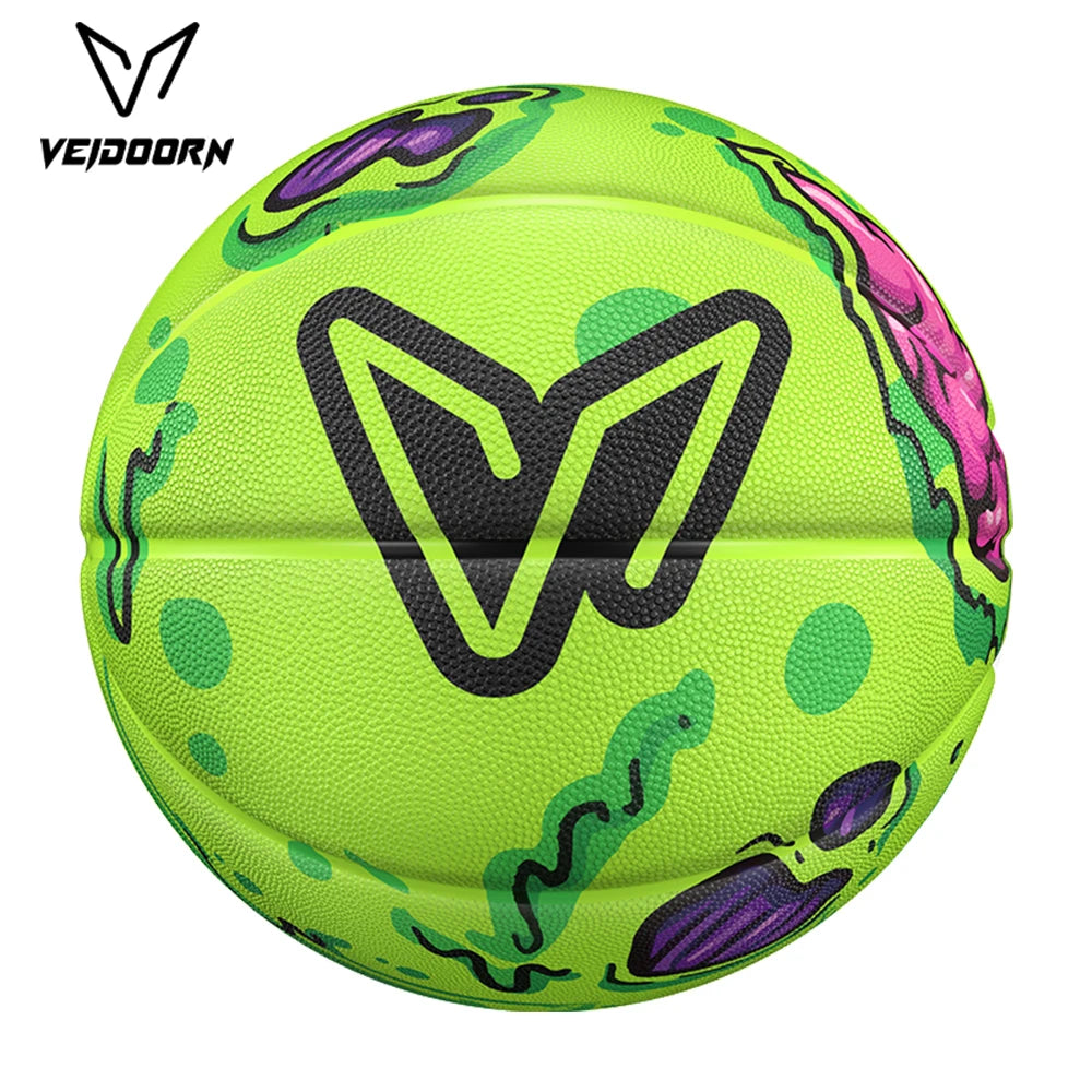 Veidoorn Green Rubber Basketball Ball