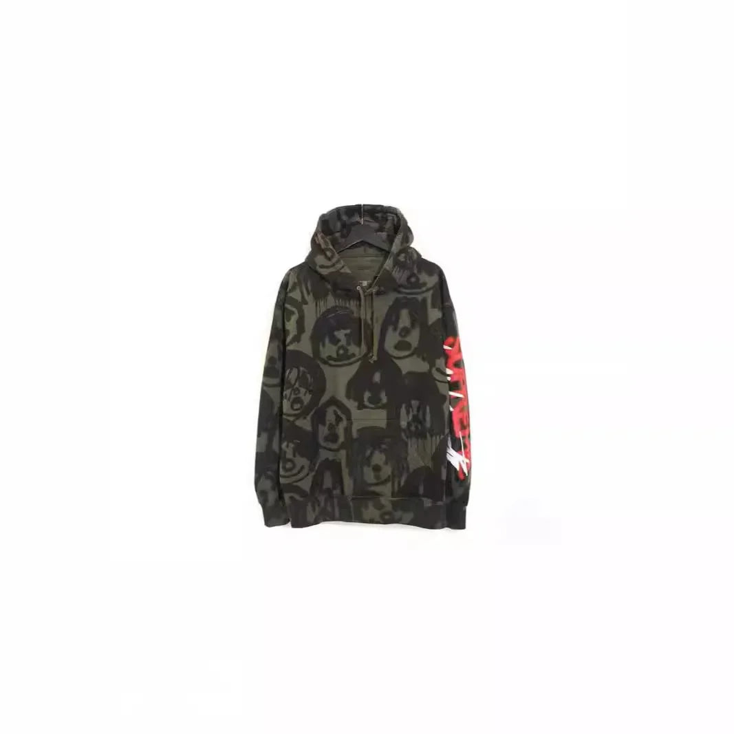 Y2K Cartoon Print Unisex Zip Hoodie