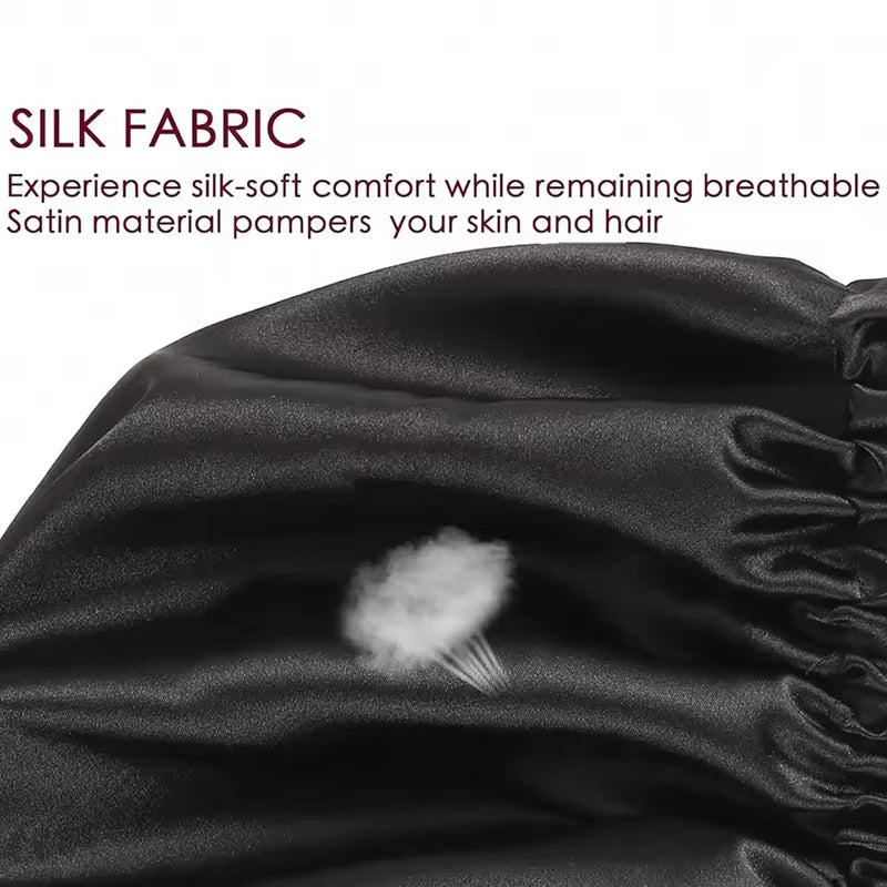 Soft Silk Adjustable Sleep Hair Cap