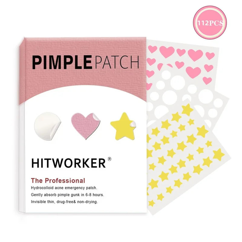112PCS Hydrocolloid Invisible Acne Patches