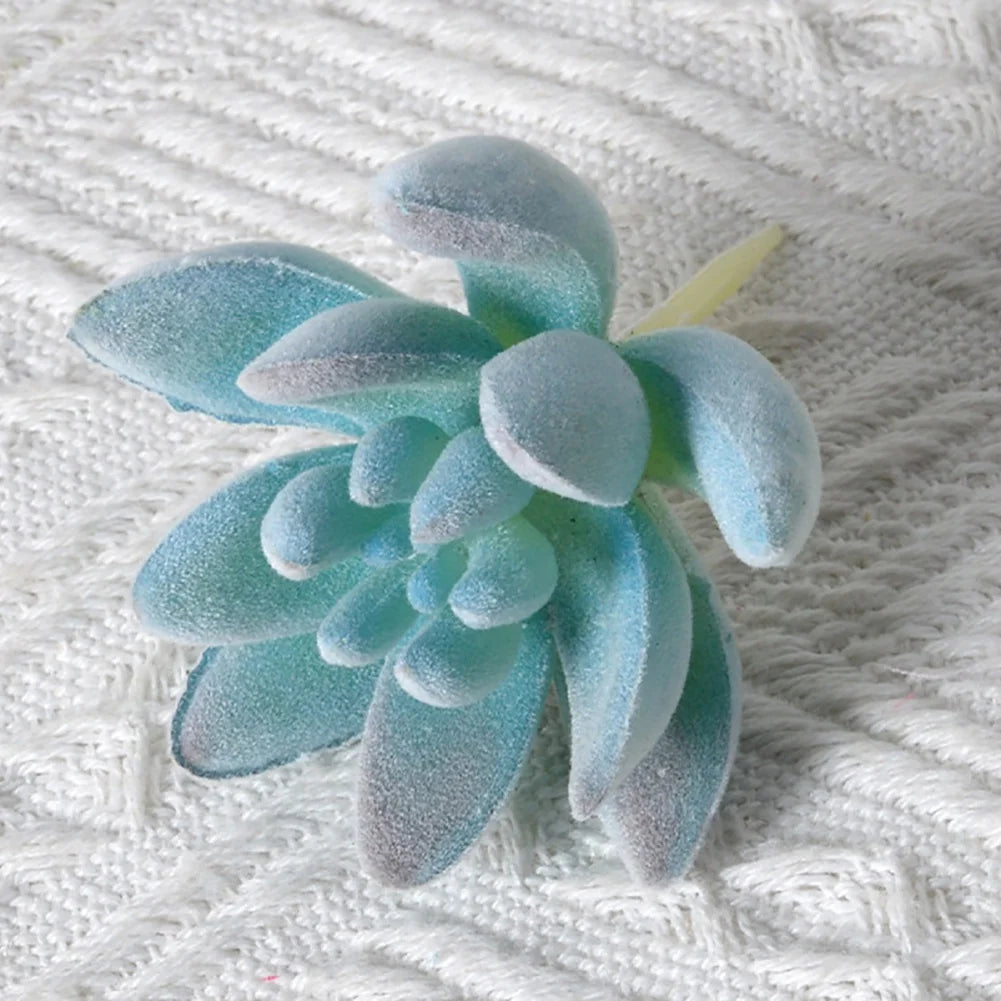 11PCS Blue Mini Artificial Succulent Set