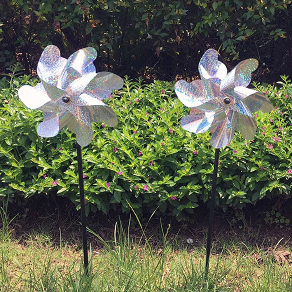 Silver Anti Bird Reflective Windmill