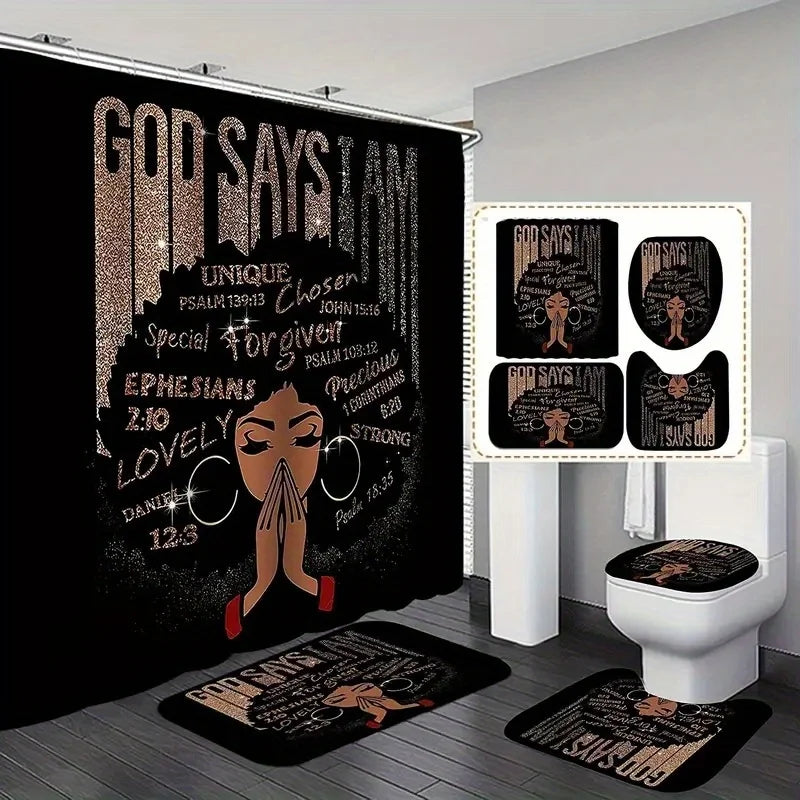 African American Shower Curtain Set