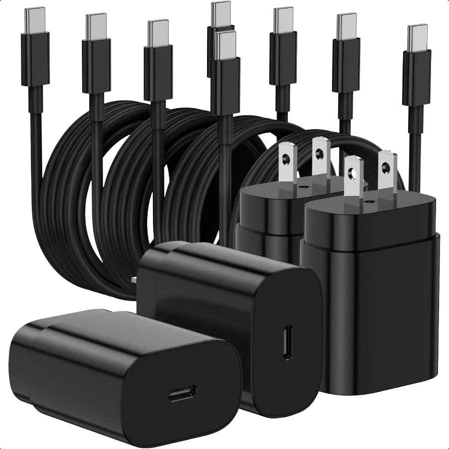 4-Pack 25W USB-C Fast Charger for Samsung