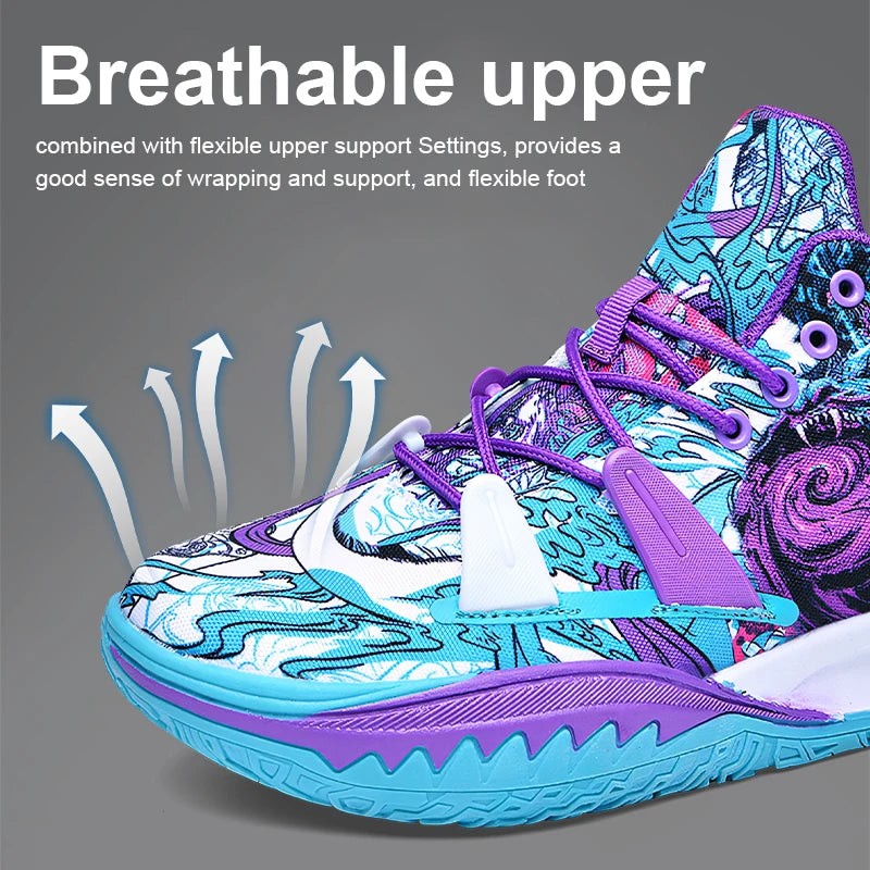 Men's Non-Slip Breathable Basketball Sneakers