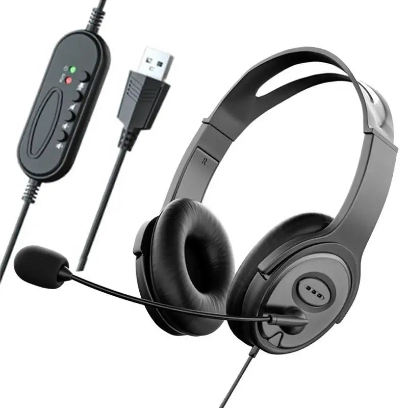 Call Center Stereo Headset with Mic