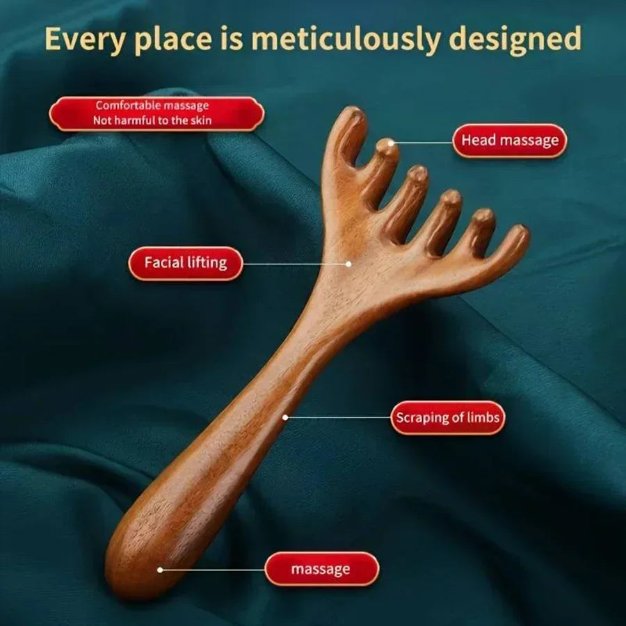 Sandalwood Meridian Scalp Massager Comb