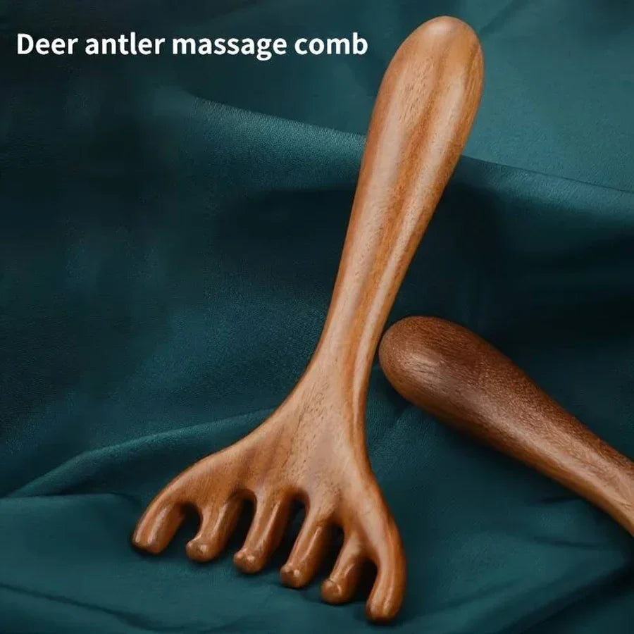Sandalwood Meridian Scalp Massager Comb