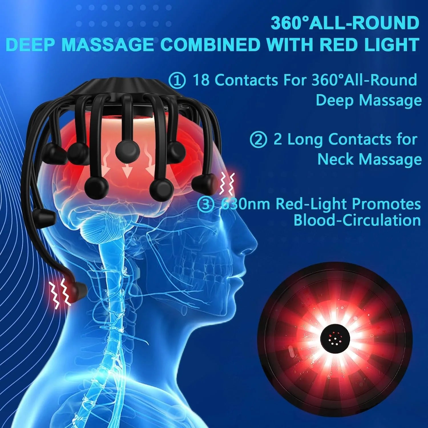 KTS Electric Octopus Head Massager